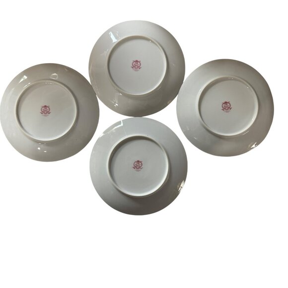 Set of 4 Rare Seyei Fine China Diamond #1405 MCM 7.5” Bread Plates Slight Wear - Picture 2 of 5